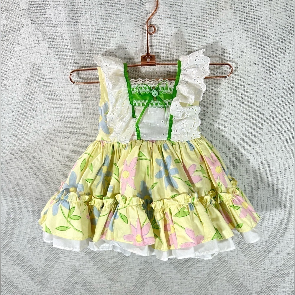 Floral Kids Dress with Lace Details
